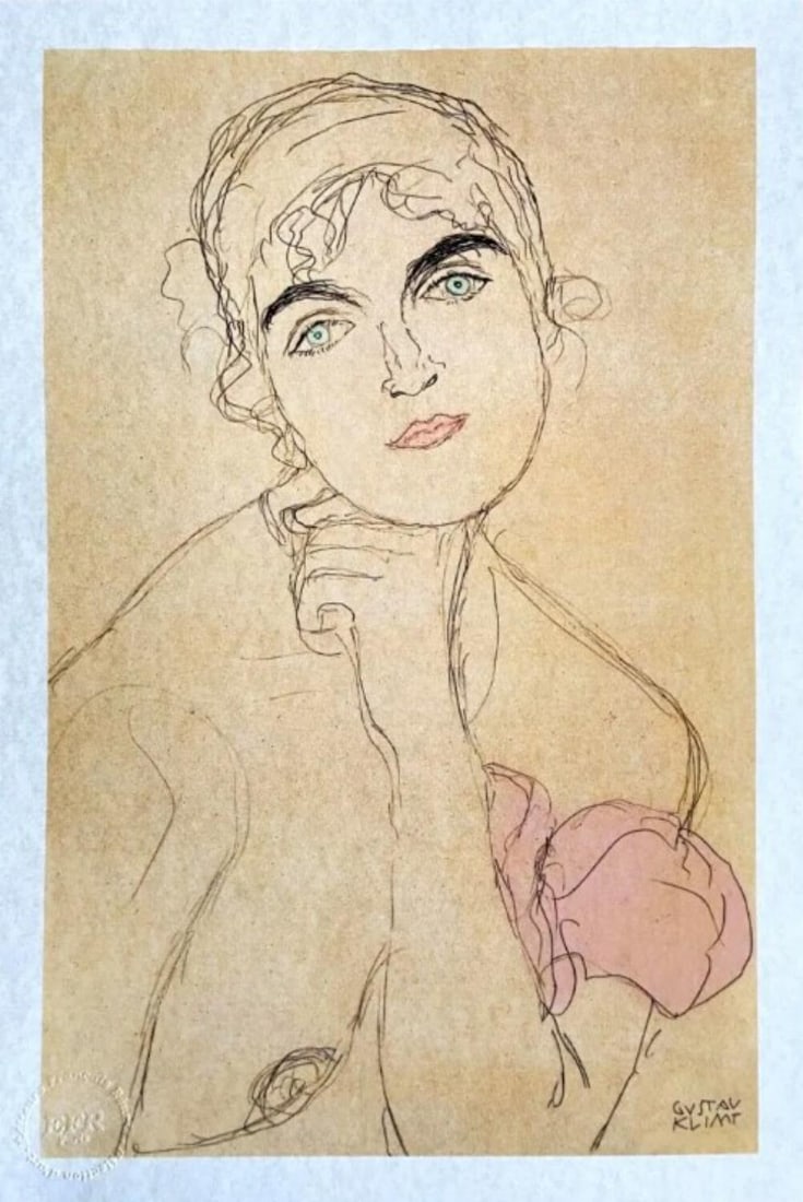 Gustav Klimt, 'Portrait of a Woman- 1979' Limited edition lithograph (1 of 2)
