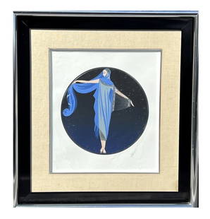 Erte 'Moonlight' Serigraph Signed & numbered, Framed: "Moonlight" by Erte Media: Serigraph on Paper Image Dimensions: 19 1/2 x 20 Inches Frame Size: 28.5 x 30 Inches Year Produced: 1984 Edition: 182/300 Condition: The print is in Excellent condition,