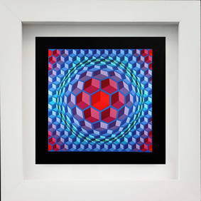 Victor Vasarely axo New York, 1972 Monograph On Paper, Framed