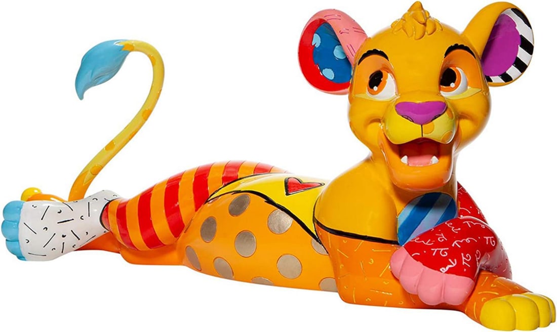 DISNEY BY ROMERO BRITTO THE LION KING SIMBA LAYING DOWN (1 of 3)