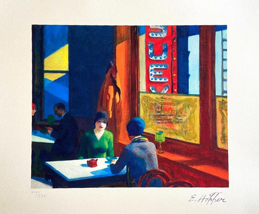 EDWARD HOPPER 'CHOP SUEY' LIMITED EDITION LITHOGRAPH 1986 (1 of 1)