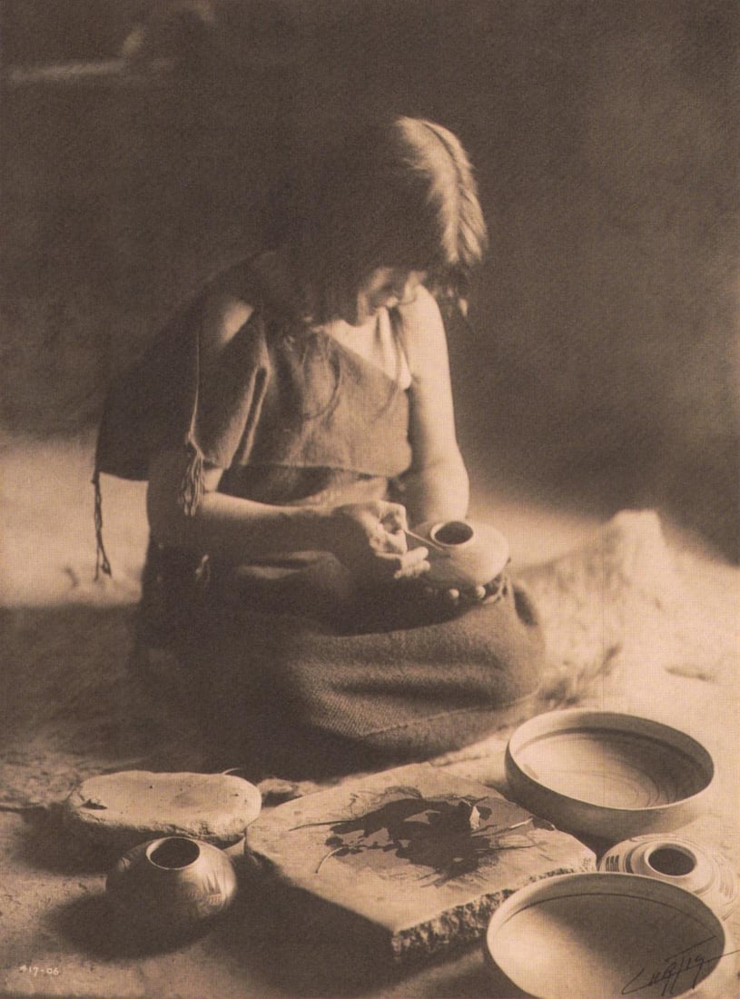 Edward S. Curtis, PLATE 81 The Potter (Nampeyo)  Hopi, CA, 1906 (1 of 1)