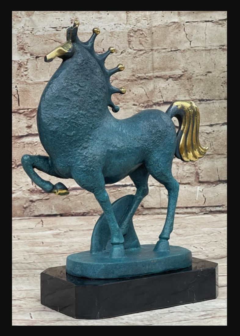 Milo, Modern Abstract Chinese Styled Tang Horse Bronze, Bronze Sculpture on Marble Base (1 of 4)