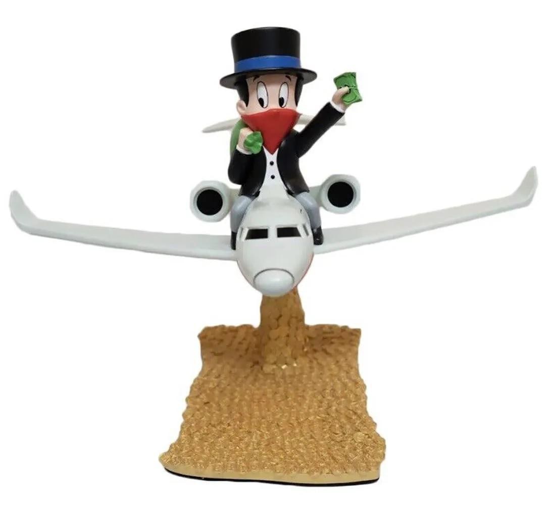 Alec Monopoly 'Rich Airways' 2021, Painted cast vinyl sculpture: Artist: Alec Monopoly Title: Rich Airways Medium: Painted cast vinyl Size: 18 x 14 x 13 inches Edition: of 250 Year: 2021 Condition: The artwork is in excellent condition Certificate of authenticity: