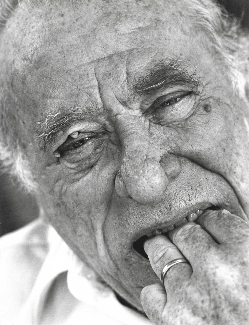 HERB RITTS - CHARLES BUKOWSKI SAN PEDRO, 1987: Photographer: Herbert "Herb" Ritts (American, 1952 - 2002) - renowned fashion, art and celebrity photographer. Title: Charles Bukowski San Pedro Date Of Negative: 1987 Type Of Print: Fine Duotone Phot