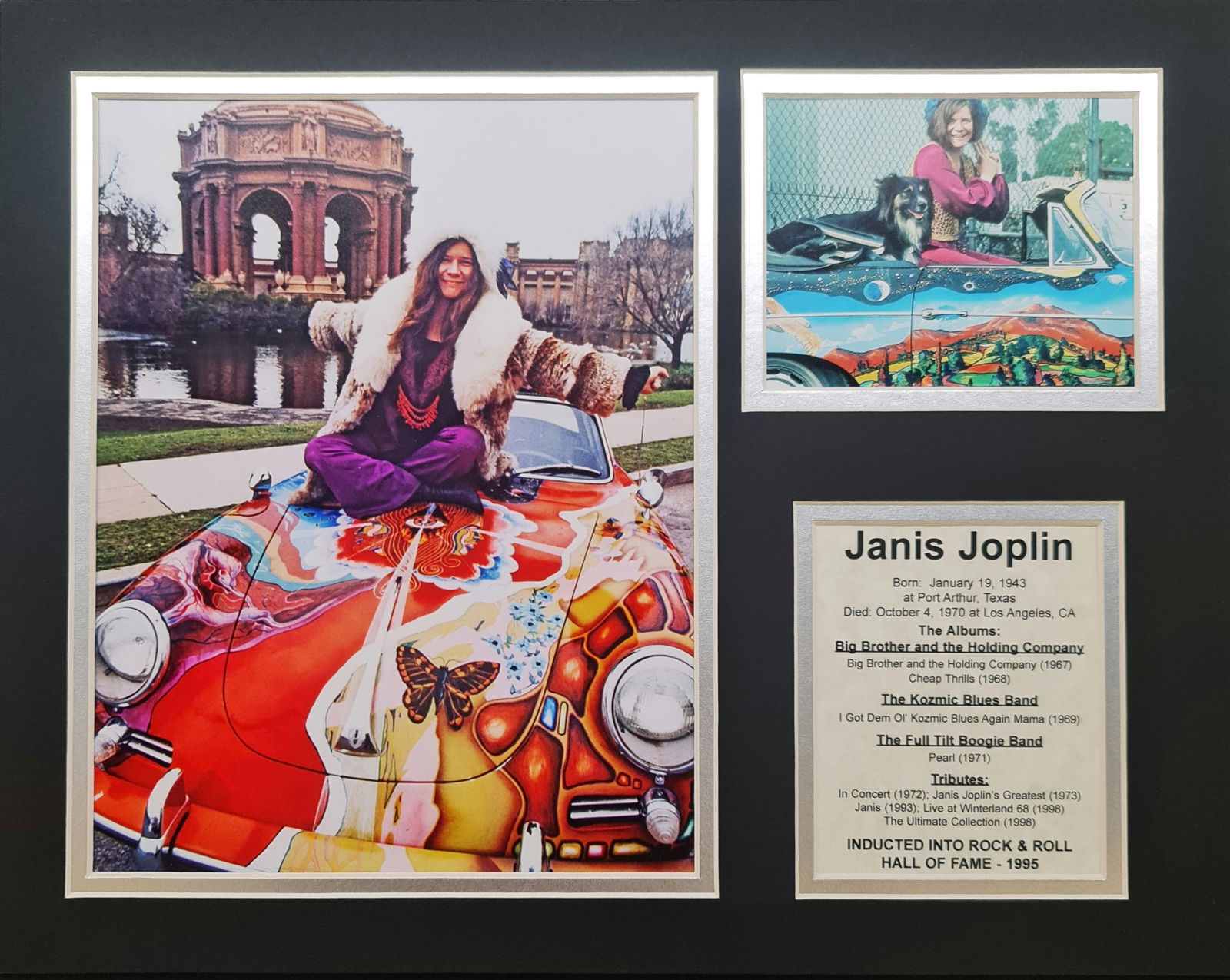 Janis Joplin Matted Photo Collage (1 of 3)