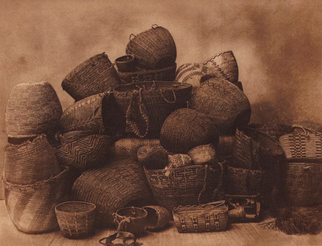 Edward S. Curtis, PLATE 95 Puget Sound, Baskets, 1912 (1 of 1)