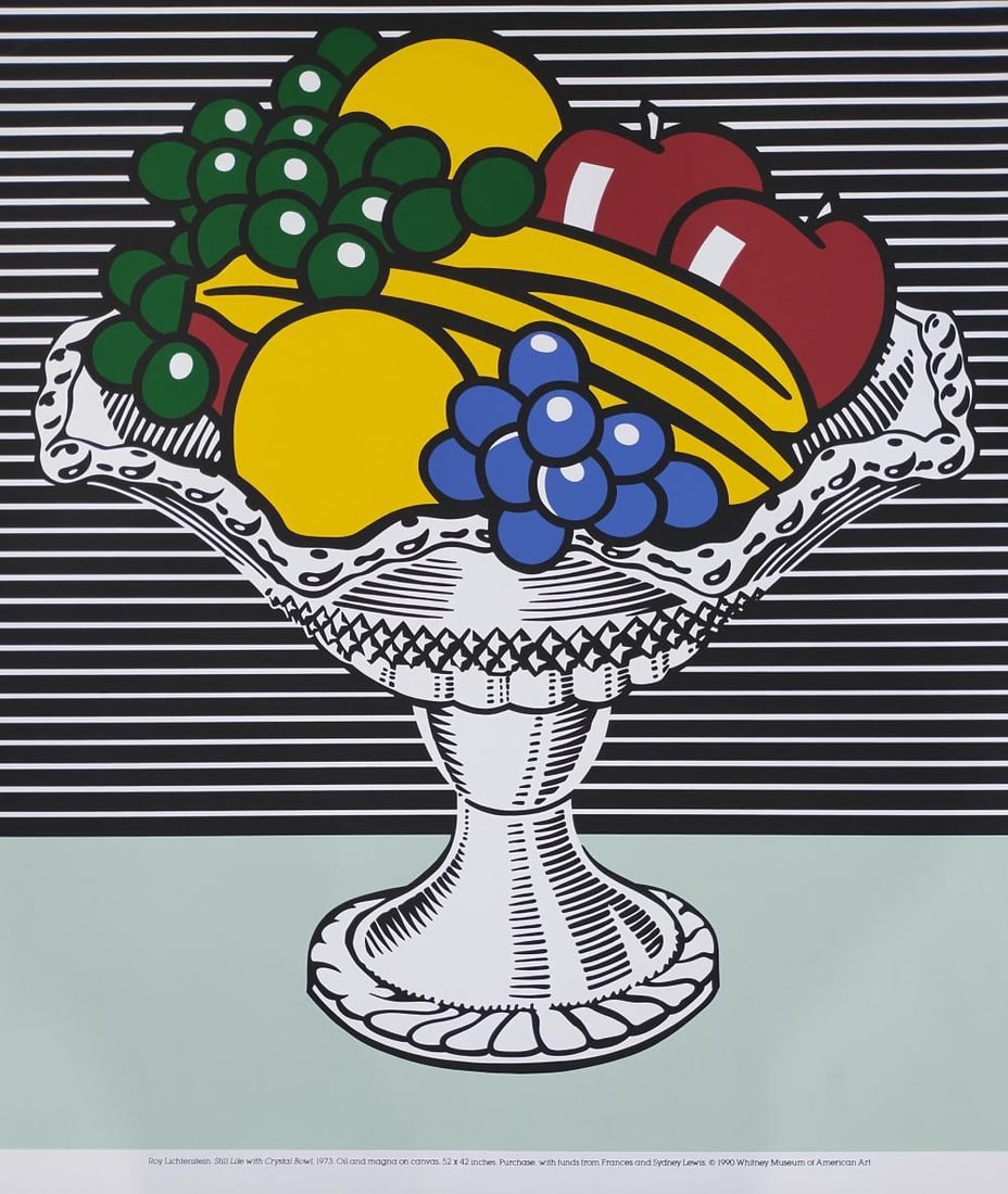 ROY LICHTENSTEIN STILL LIFE WITH CRYSTAL BOWL 1990 POSTER (1 of 4)