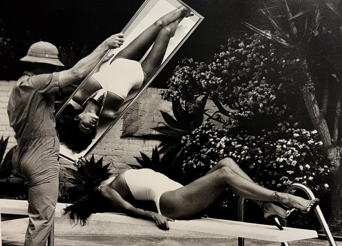 Helmut Newton, Ralph Gibson, Antibes, 1983: Photographer: Helmut Newton (Germany, 1920 - 2004) - best known for his erotically charged highly stylized images, Helmut Newton was one of the most influential fashion photographers of all time. Titl