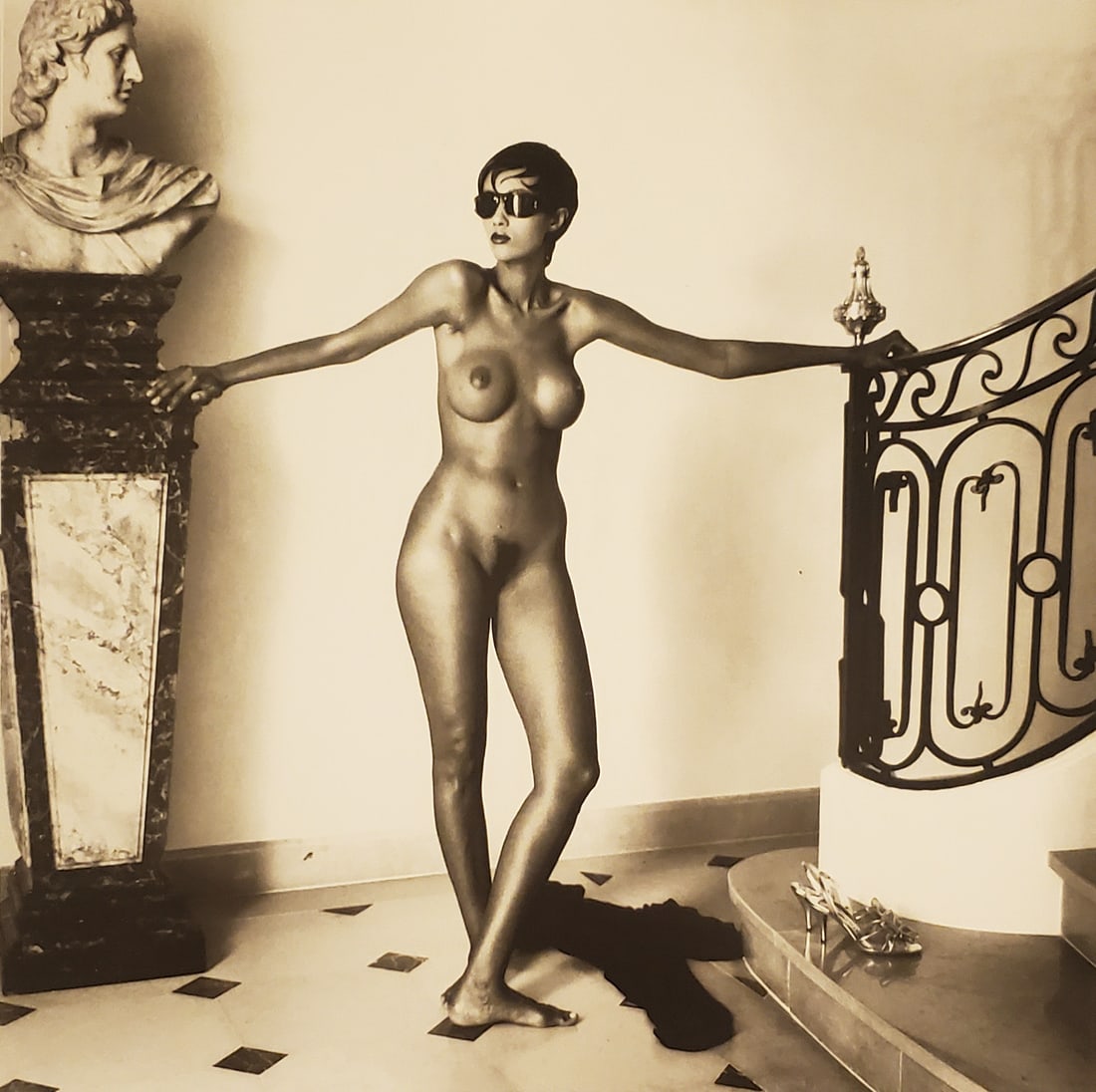 Helmut Newton, Iman, Monte Carlo, 1989 (1 of 1)