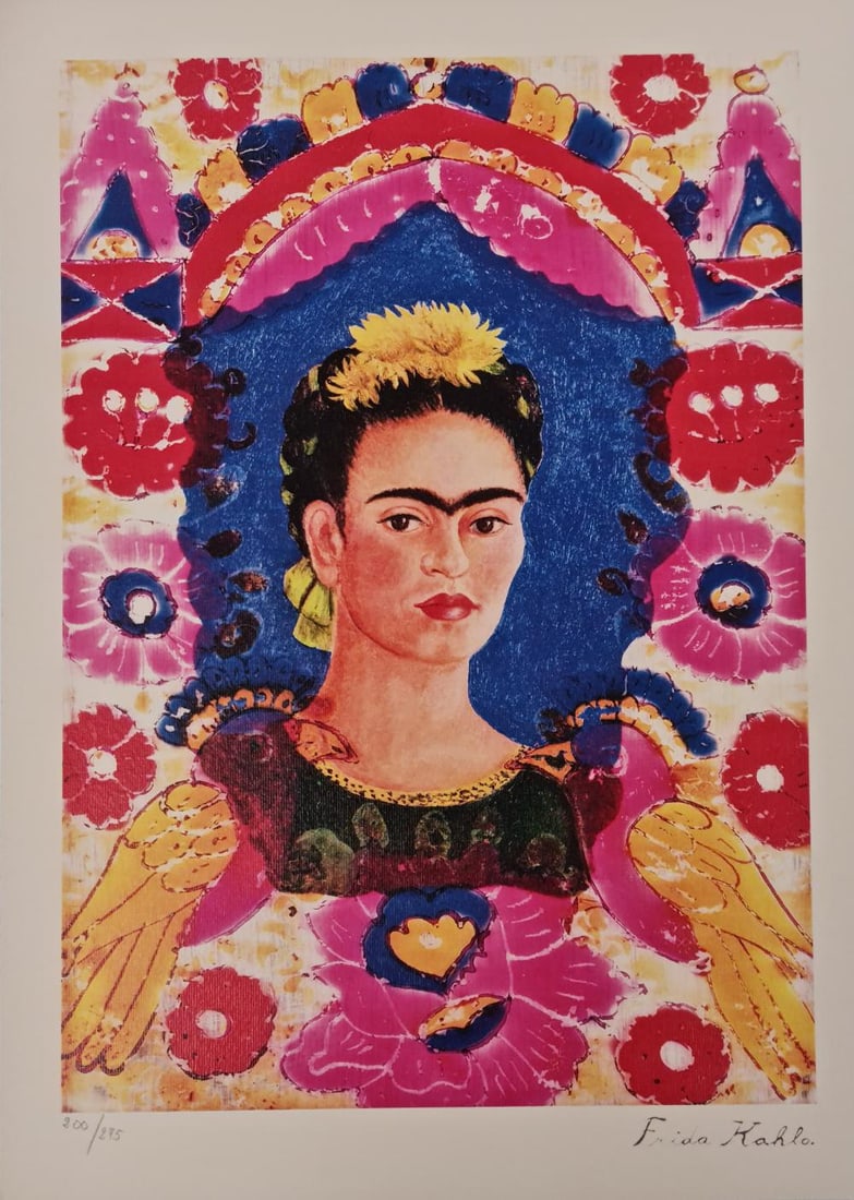 FRIDA KAHLO 'SELF-PORTRAIT' 1986, LIMITED EDITION LITOGRAPH (1 of 2)