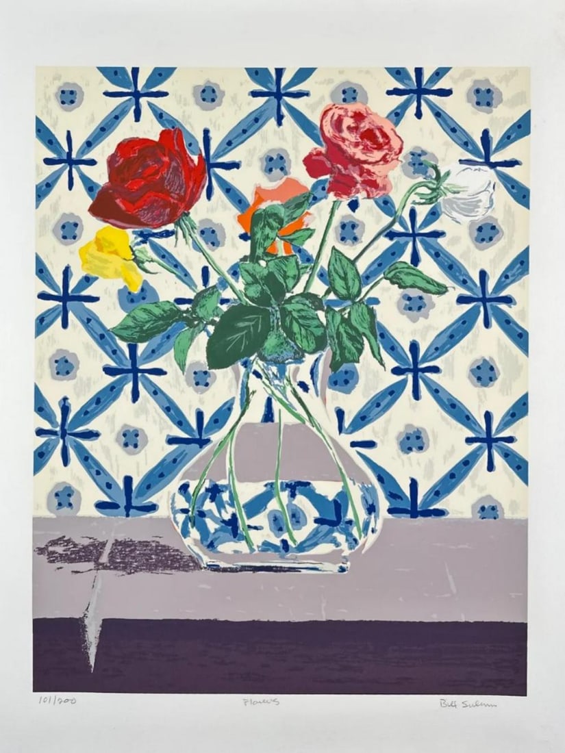 BILL SULLIVAN, FLOWERS, 1970, SERIGRAPH (1 of 3)