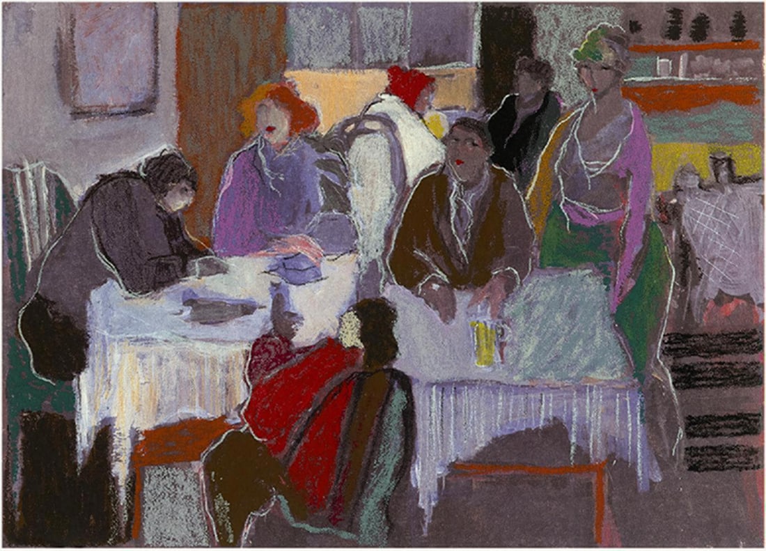 ITZCHAK TARKAY 'TAVERN AT DUSK' LITHOGRAPH, SIGNED AND NUMBERED AP (1 of 1)