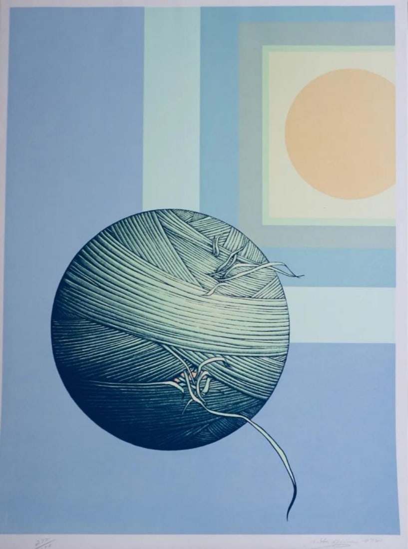 RITA SIMON, ARIADNE, 1978, SCREENPRINT: Artist: Rita Simon Title: Ariadne Medium: Screenprint Signed: Hand Signed Edition: From the edition of 300 Measurements: 26 x 34 Year: 1978 Condition: Excellent Rita Simon is an American artist whose