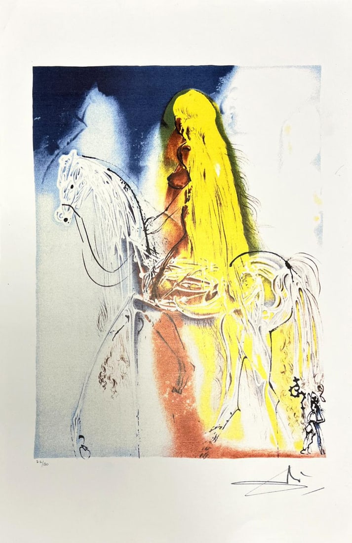 Salvador Dali (After) - Lady Godiva: Item Details Description Salvador dali (After) Lady Godiva Lithograph Facsimile Signed, Lower Right Pencil numbered from the edition of 500 lower left, please note the edition number will be different