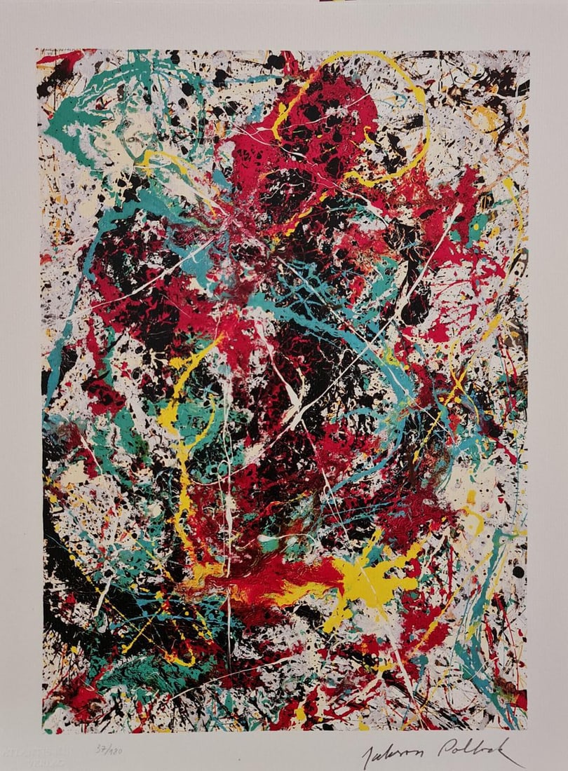 Jackson Pollock 'Un-Titled' 1978, Limited Edition Lithograph (1 of 2)