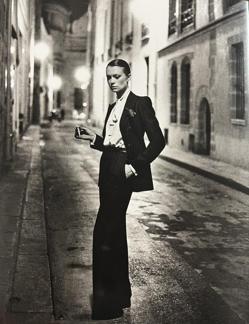 Helmut Newton, Yves St Laurent, Rue Abriot, French Vogue, Paris, 1975: Photographer: Helmut Newton (Germany, 1920 - 2004) - best known for his erotically charged highly stylized images, Helmut Newton was one of the most influential fashion photographers of all time. Titl