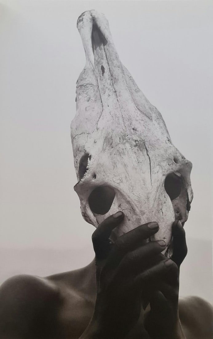 Herb Ritts, Eona, Holding Zebra Skull, 1994 (1 of 1)