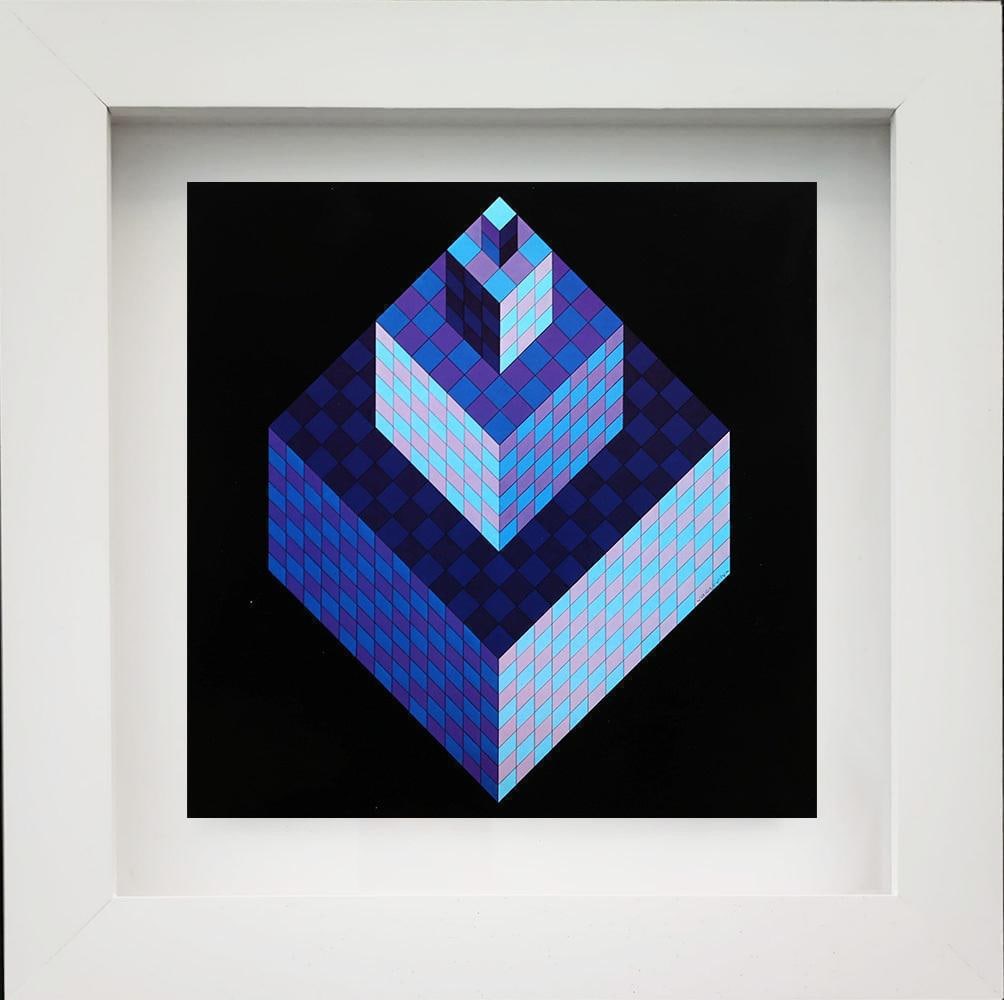 Victor Vasarely - "AXO-New York, 1972" Monograph on paper, Framed (1 of 1)