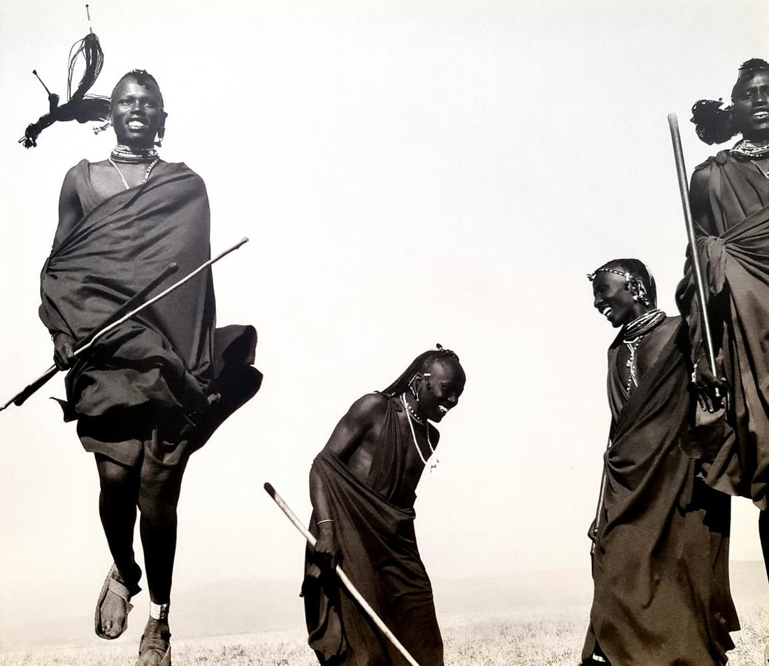 HERB RITTS, MAASAI WARRIOR, DANCE CEREMONY, 1994 (1 of 1)