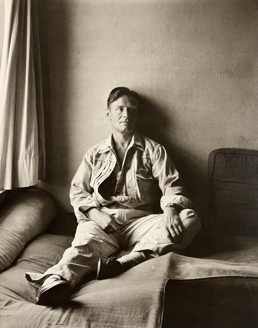 GEORGE PLATT LYNES, CHRISTOPHER ISHERWOOD, 1946: Photographer: George Platt Lynes (American 1907 - 1955), Internationally renowned photographic artist, best known for portraiture, fashion, dance & nude studies. Title: Christopher Isherwood Date Of N