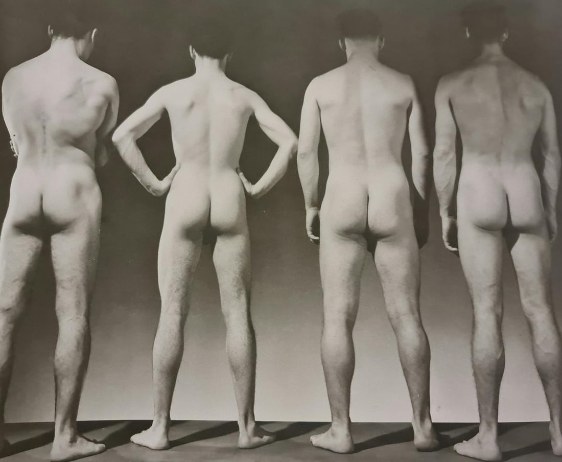 George Platt Lynes, Line of male nudes, 1941: Photographer: George Platt Lynes (American 1907 - 1955) - Internationally renowned photographic artist - best known for portraiture, fashion, dance & nude studies. Subject/Title: Line of male nudes Da