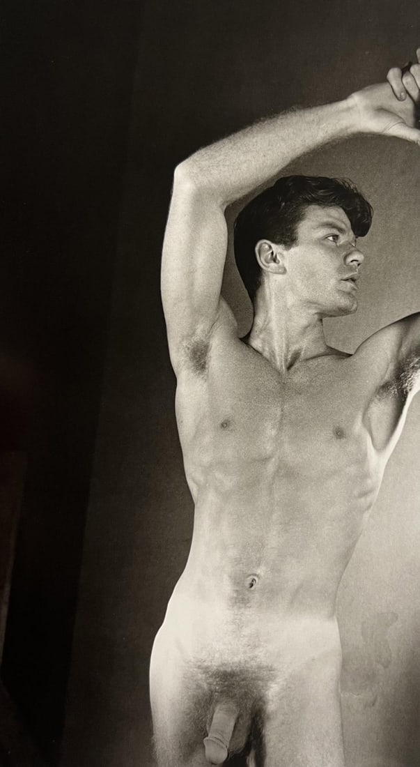 George Platt Lynes, Nude Man, 1950: Photographer: George Platt Lynes (American 1907 - 1955), Internationally renowned photographic artist, best known for portraiture, fashion, dance & nude studies. Title: Nude Man Date Of Negative: 1950