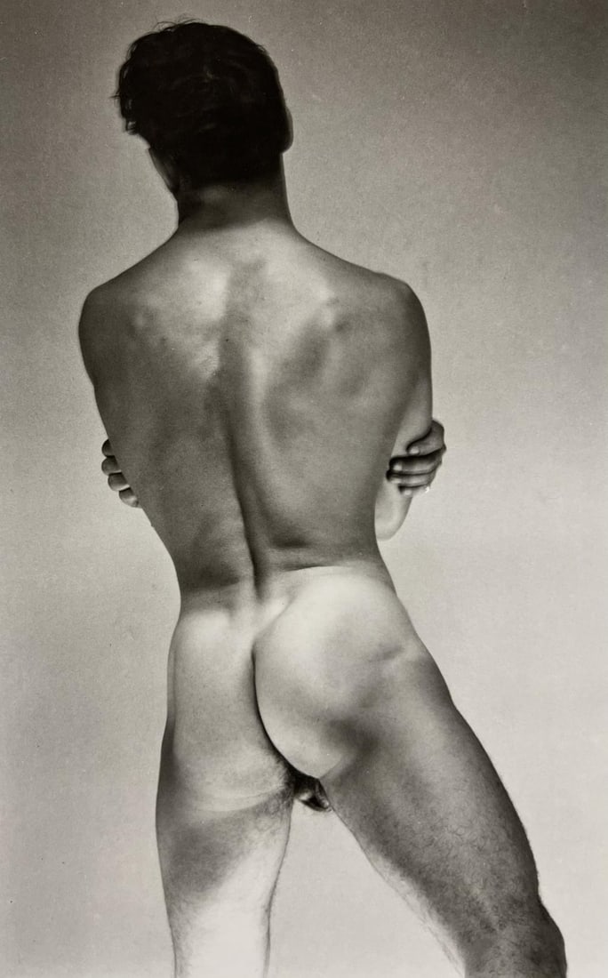 George Platt Lynes, Nude Man, 1952: Photographer: George Platt Lynes (American 1907 - 1955), Internationally renowned photographic artist, best known for portraiture, fashion, dance & nude studies. Title: Nude Man Date Of Negative: 1952
