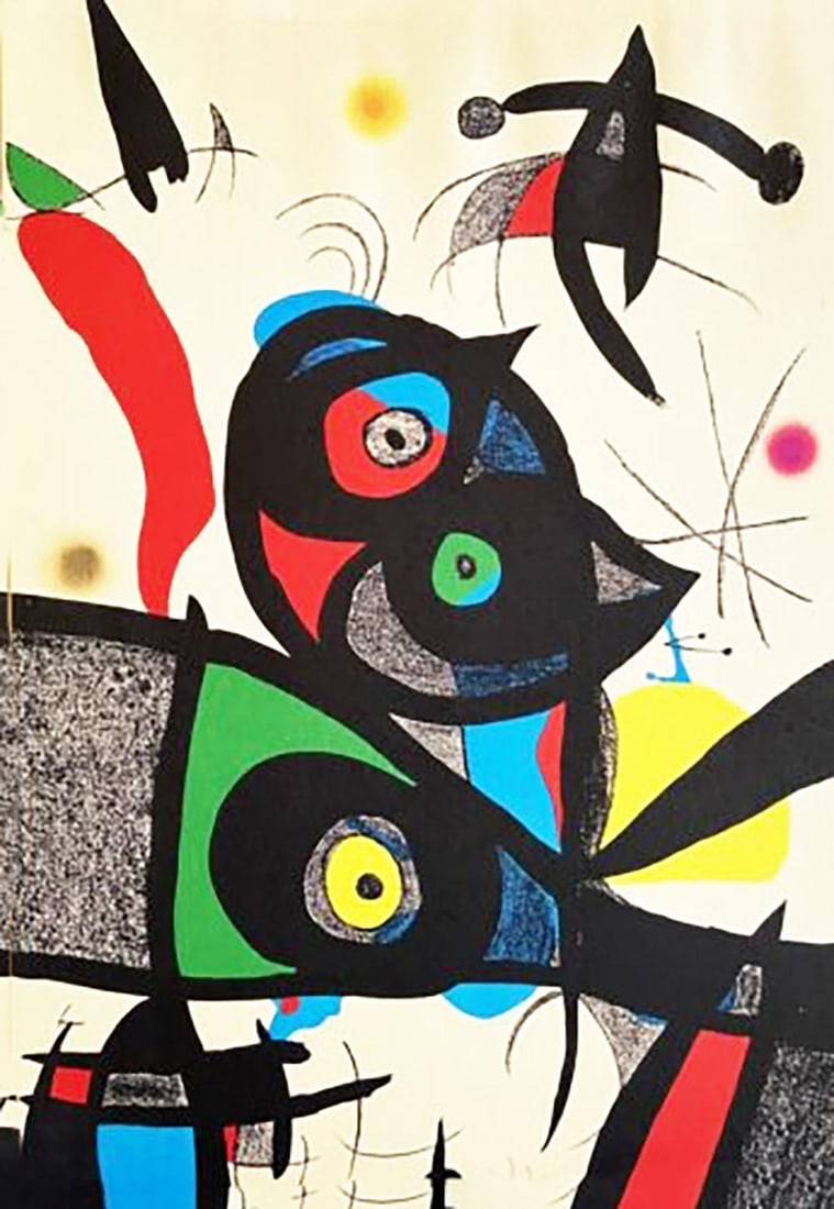 Joan Miro 'Praise To Joan Miro : A Plate' 1973, Limited Edition Lithograph (1 of 2)