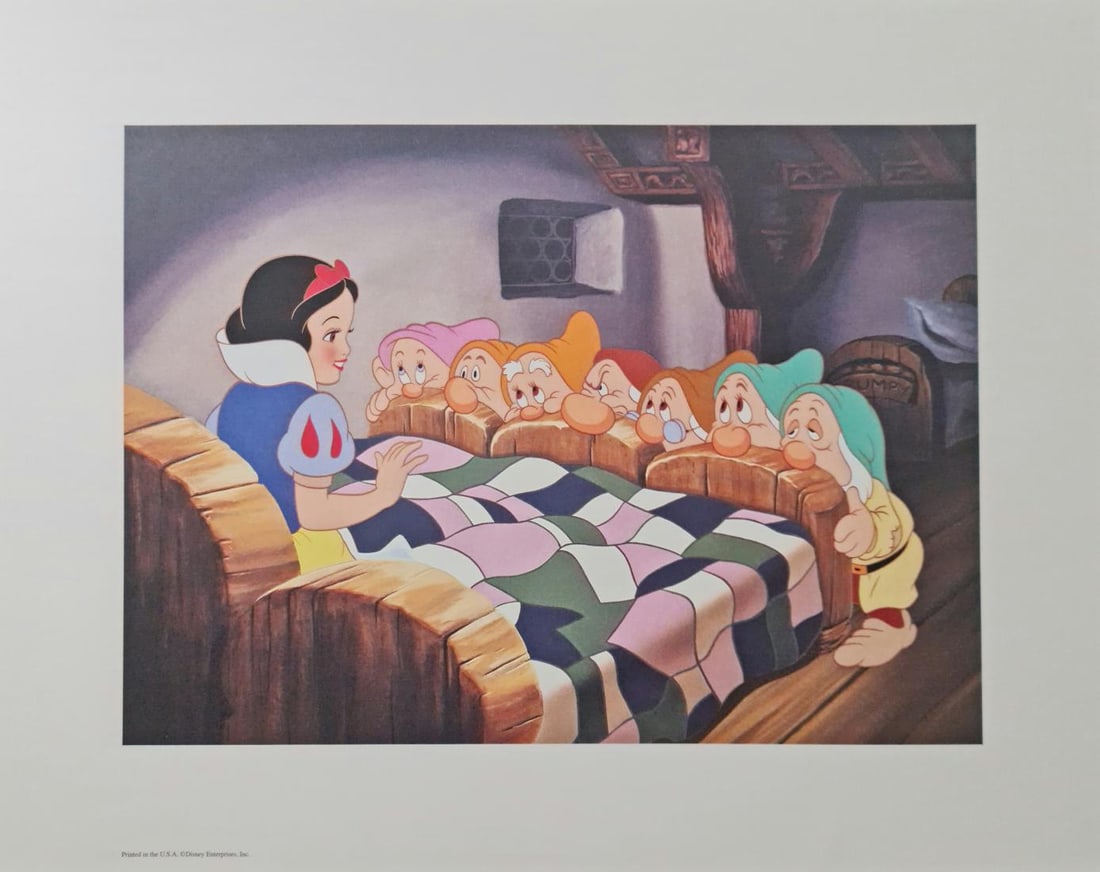 Disney, Snow White and The Seven Drawfs, 'Meeting the Dwarfs', Exclusive Lithograph, 2001 (1 of 2)