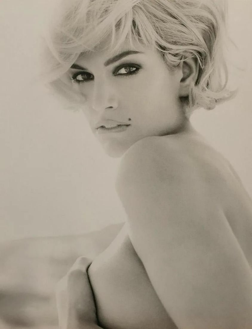 Herb Ritts, Model Cindy Crawford, 1993: Photographer: Herbert "Herb" Ritts (American, 1952 - 2002) - renowned fashion, art and celebrity photographer. Title: Model CINDY CRAWFORD Date Of Negative: 1993 Type Of Print: Fine Duotone Photo Engr
