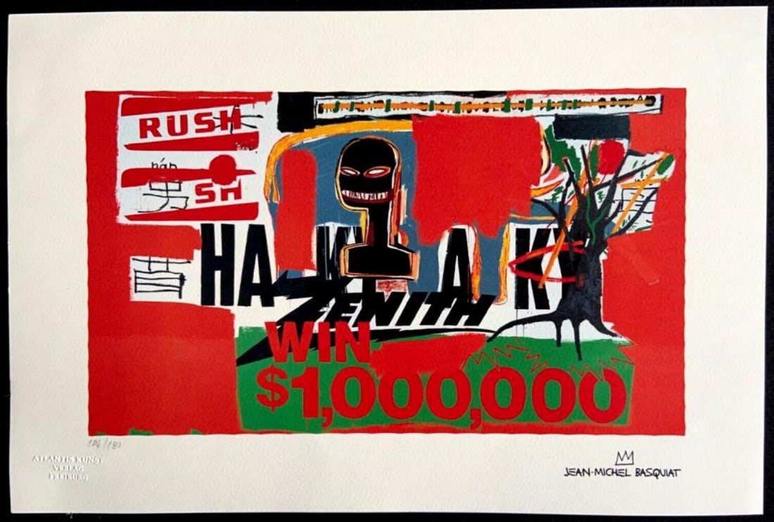 Jean-Michel Basquiat, 'Win $1,000,000' - 1987, Limited Edition Lithograph (1 of 2)