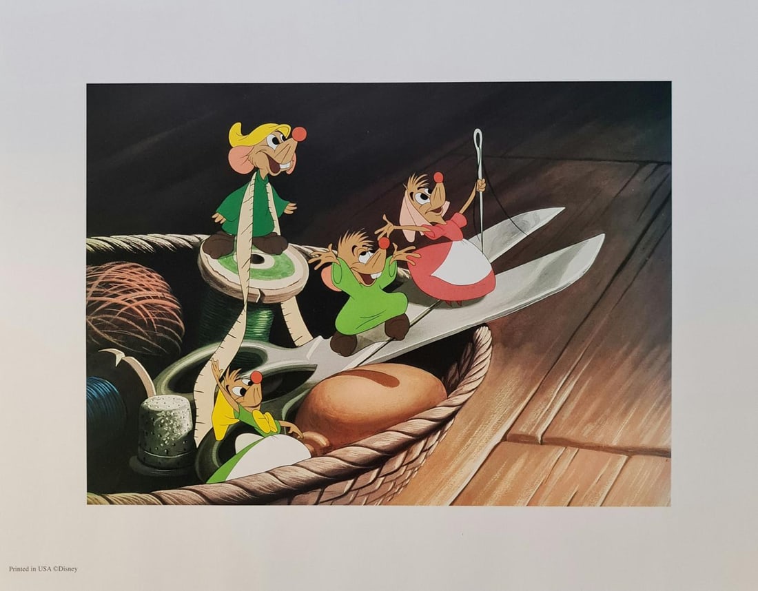 Disney, Cinderella, 'Friend Of Mice', Commemorative Lithograph (1 of 5)