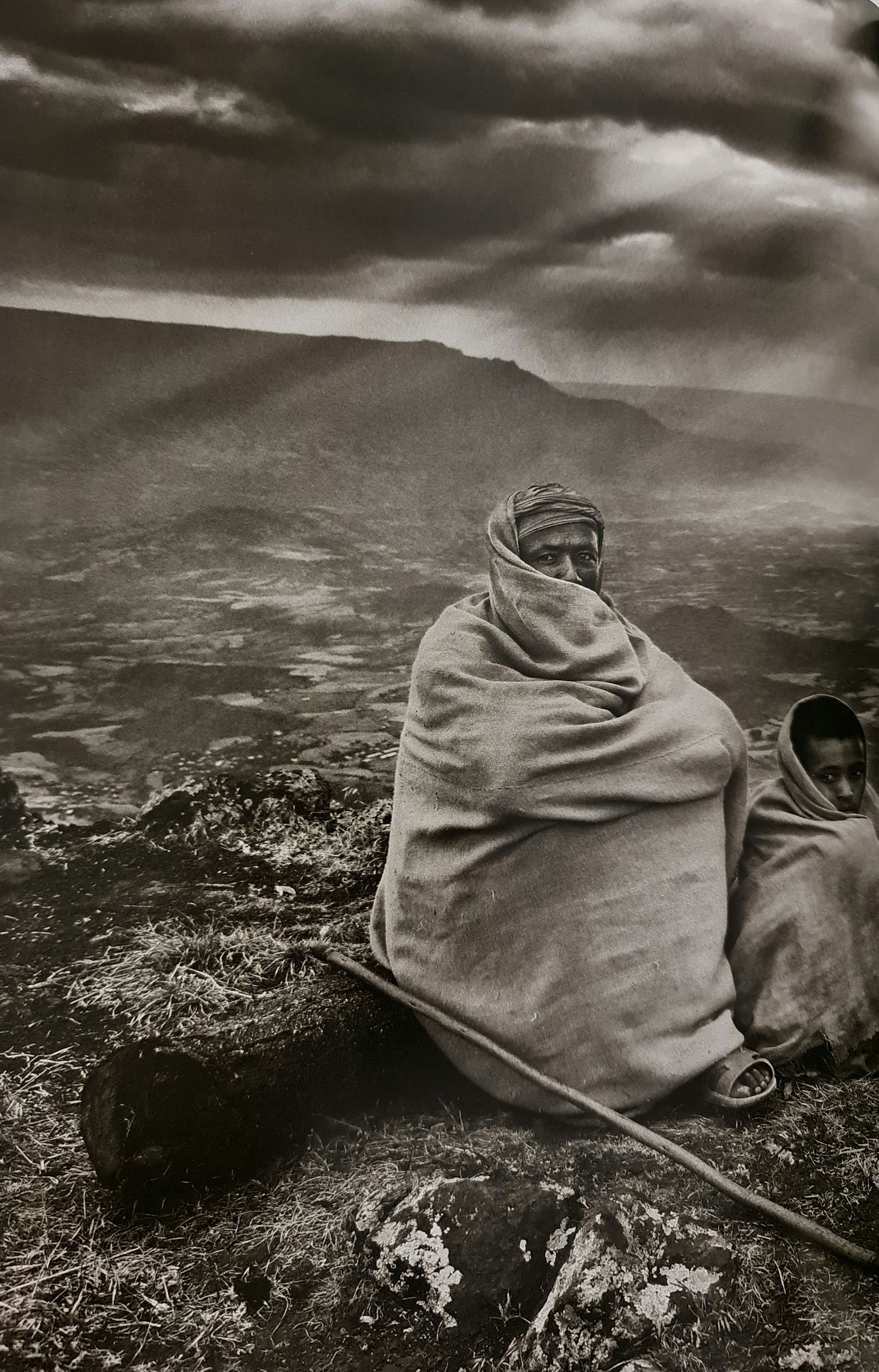 Sebastiao Salgado, Ethiopian man and son, Ethiopia, 2008: Photographer: Sebastiao Ribeiro Salgado Junior is a Brazilian social documentary photographer and photojournalist. He has traveled to over 120 countries for his photographic projects. Most of these ha