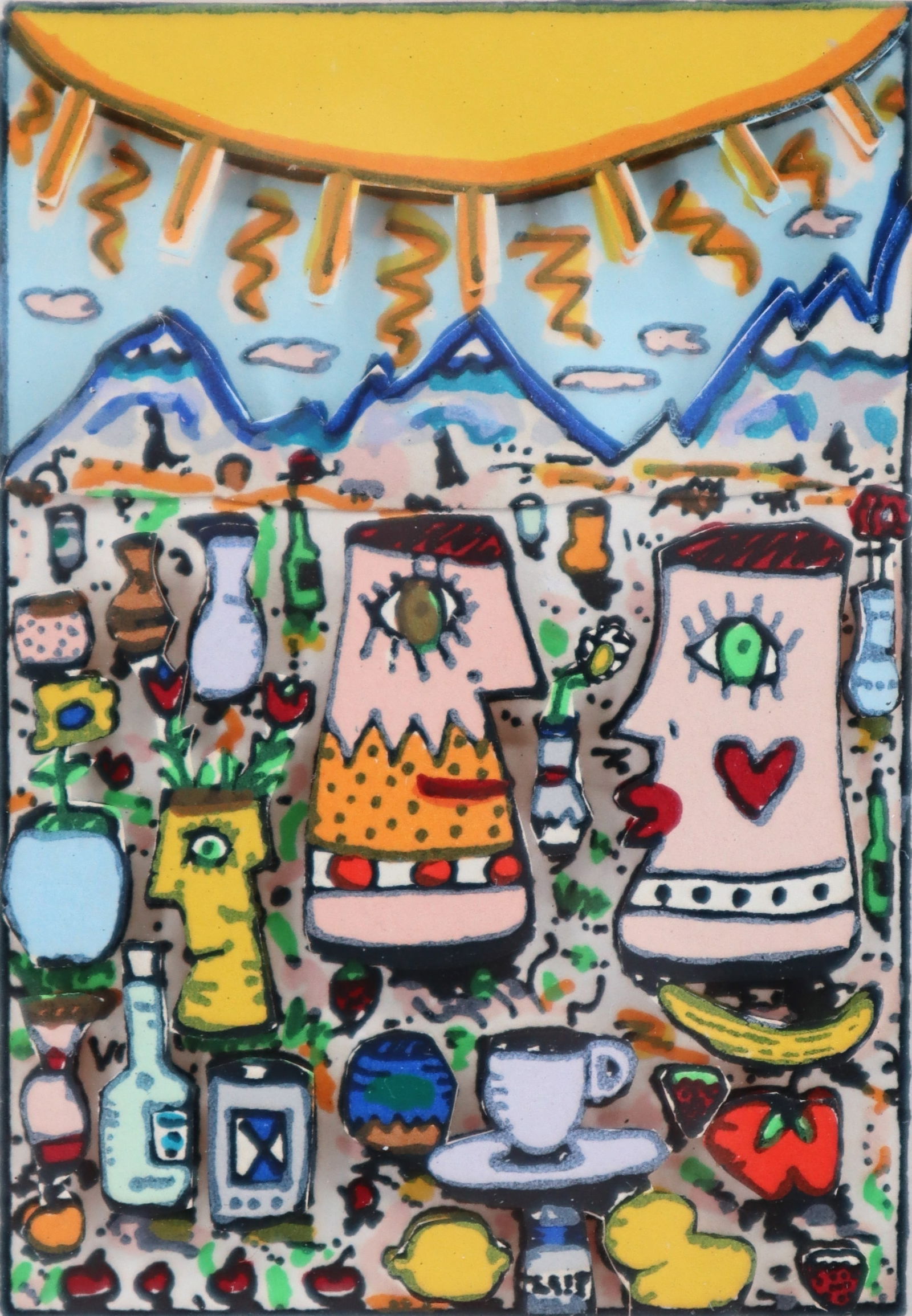 James Rizzi Let's Do Lunch Signed/Numbered 3D Construction (1 of 3)