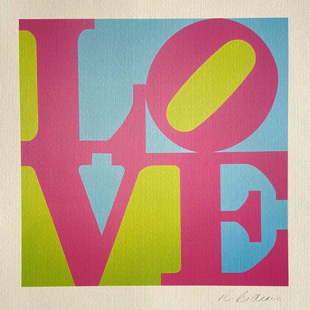 Robert Indiana 'Love' Limited Edition Lithograph, Guggenheim, 1978 - 3: Robert Indiana "Love" The lithograph was printed by the Guggenheim Museum in 225 hand-numbered copies. Robert Indiana signature is on the plate. The work measures 33X33 cm Guggenheim Museum Condition: