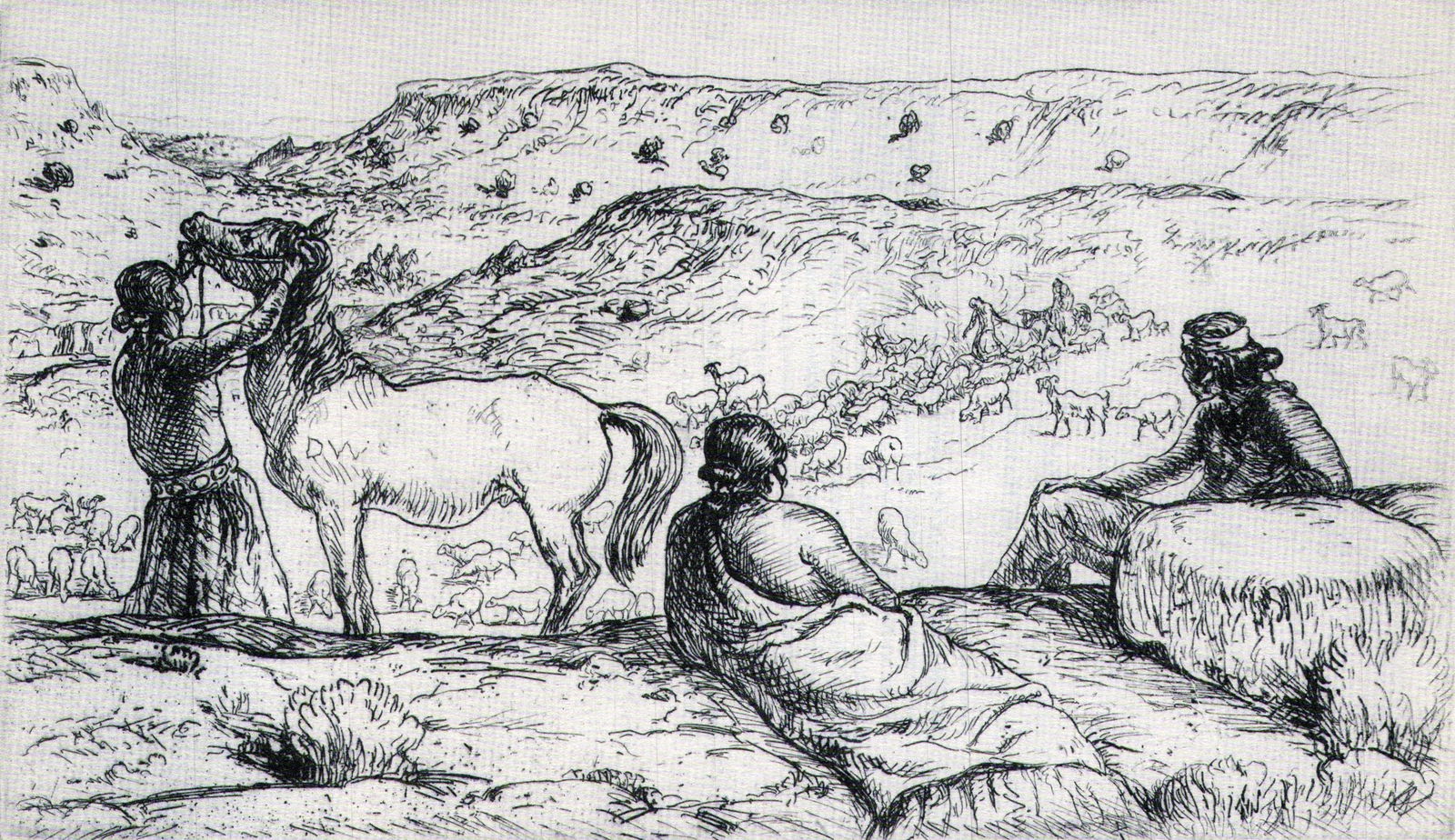 Mahonri Young, Three Navajos, 1939 (1 of 1)