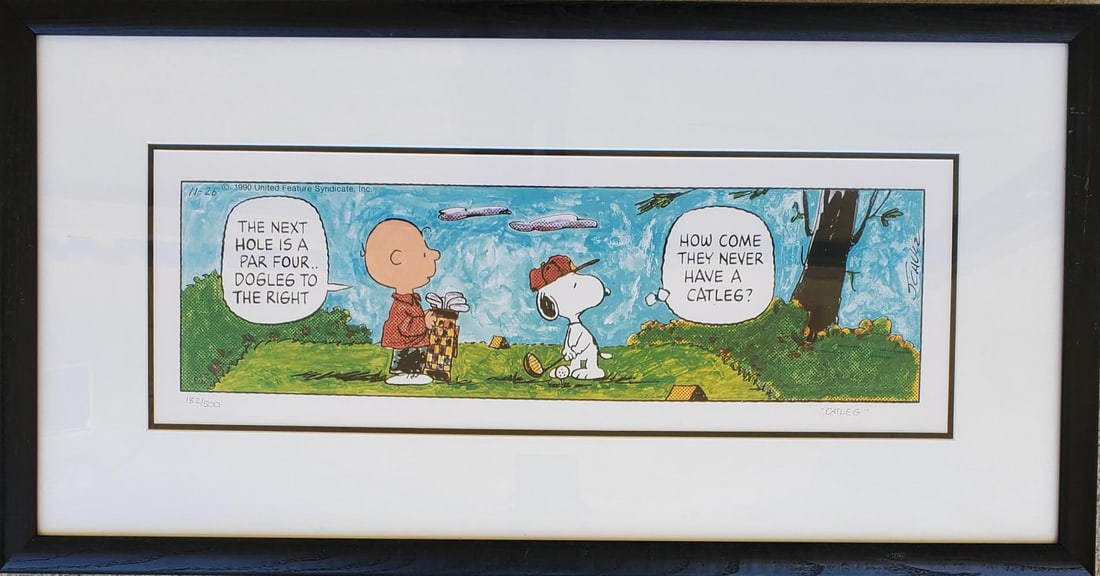 Charles Schulz "Catleg" 182/500 Framed, Lithograph (1 of 3)