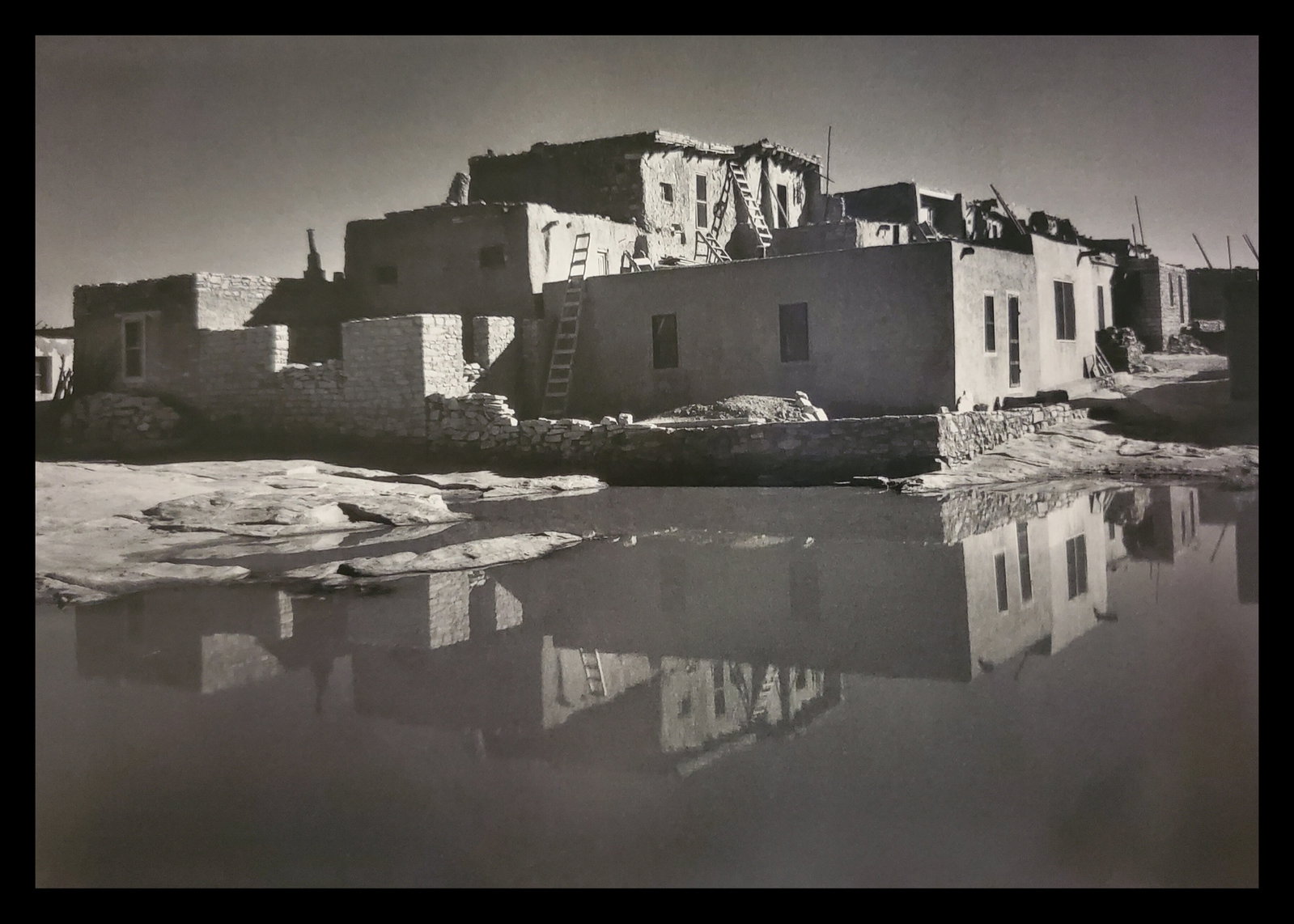 Ansel Adams, Buildings and Pool, Acoma Pueblo, New Mexico, 1942: Photographer: Ansel Adams (American, 1902 - 1984) - Internationally renowned American photographer. One of the most influential artists in photographic history. Title: "Buildings and Pool, Acoma Puebl