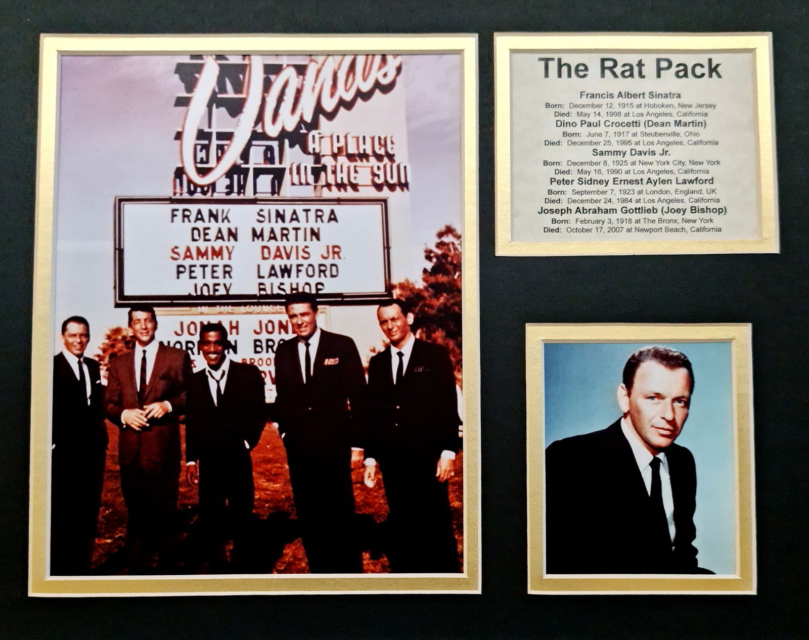 The Rat Pack Matted Photo Collage (1 of 3)