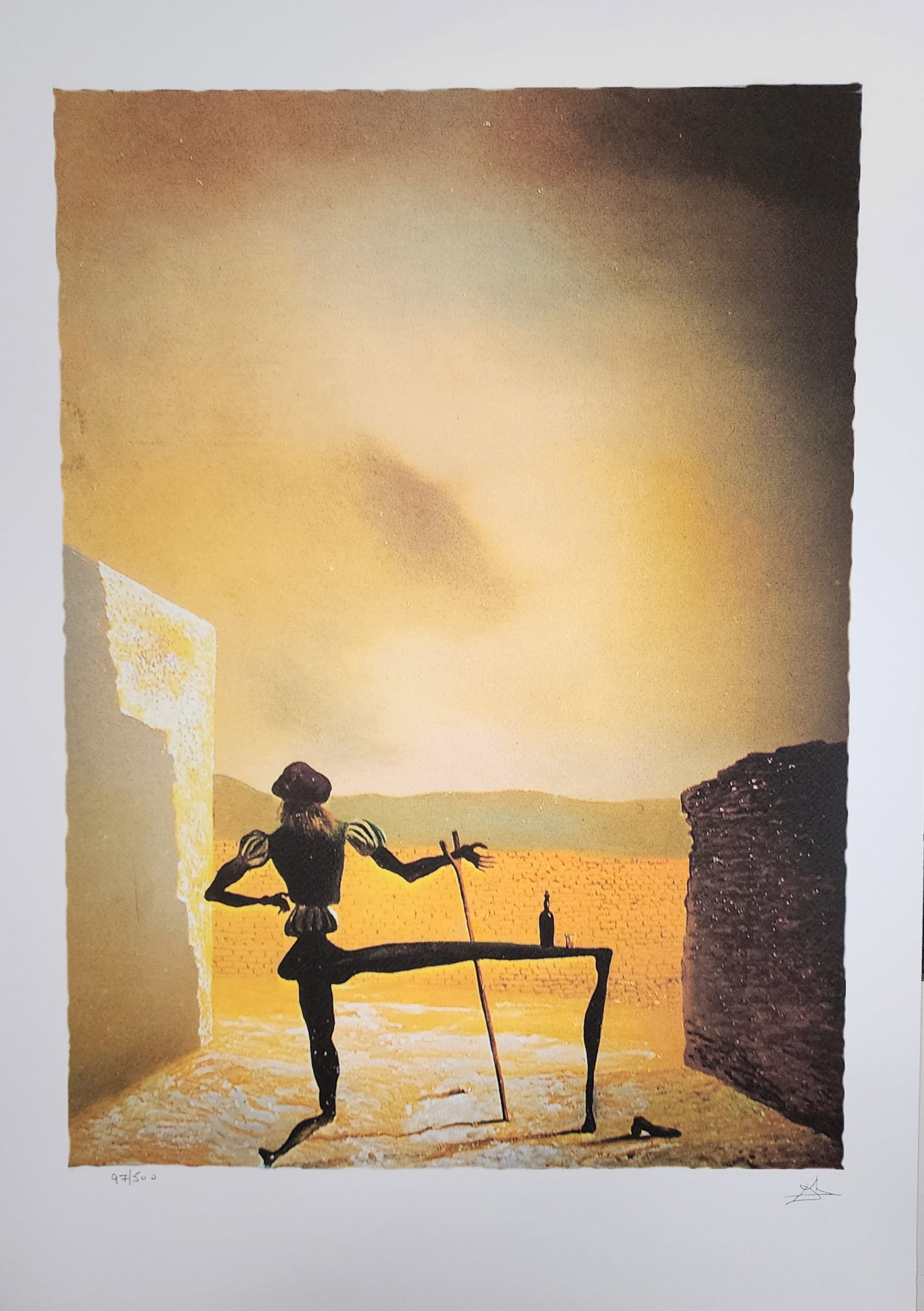 Salvador Dali, 'The Ghost Of Vermeer Of Delft Which Can Be Used As A Table', Facsimile: Artist: Salvador Dali. Title: 'The Ghost of Vermeer of Delft Which Can Be Used as a Table' Dimensions: 27 in. by 20in. Condition- Excellent Plate Signed and Numbered Type: serigraph on deckle edged pa