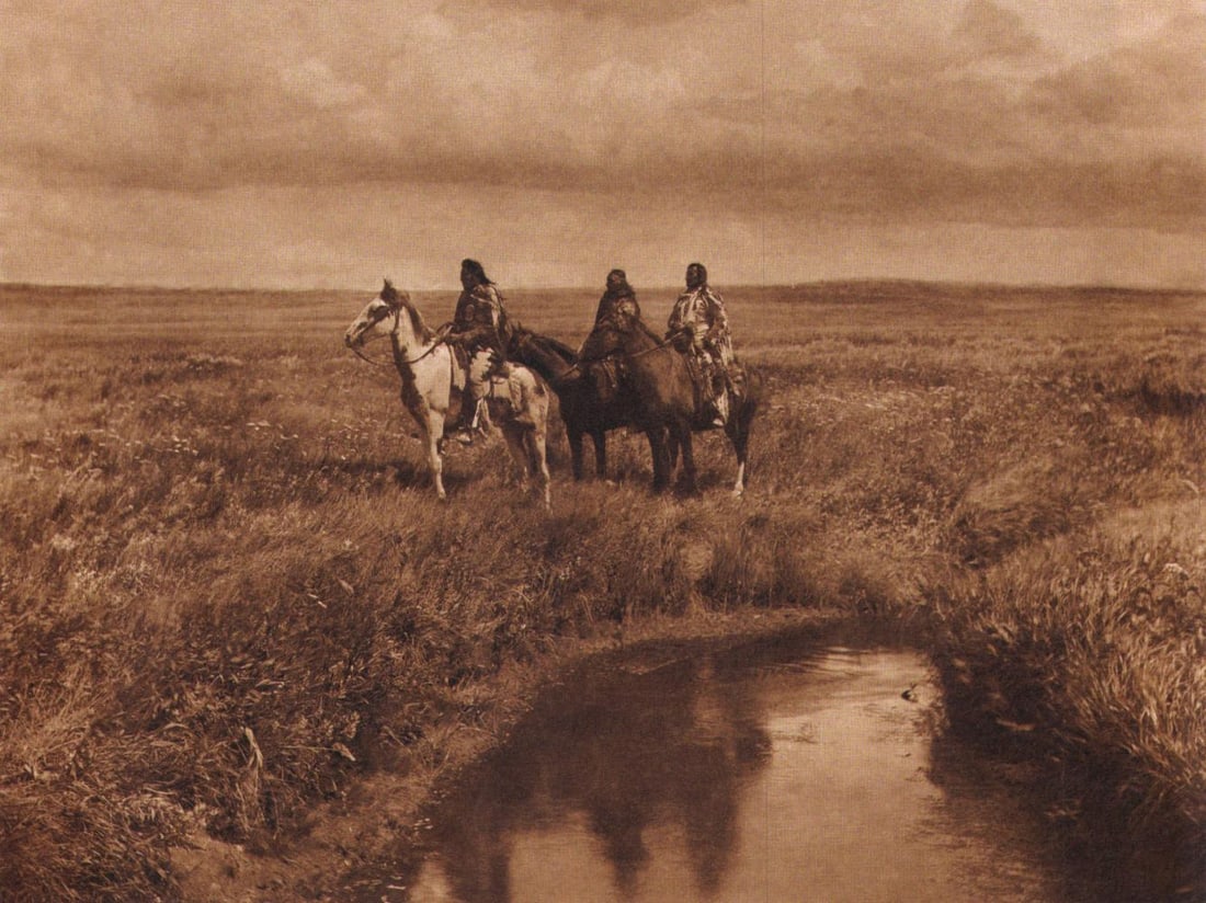 Edward S. Curtis, Plate 91 The Three Chiefs Piegan, 1900 (1 of 1)
