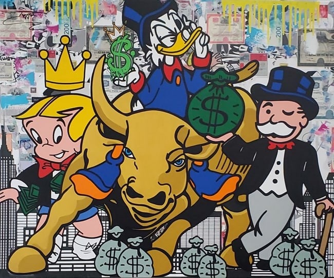 Jozza, 'Wall Street', Original Acrylic On Canvas, 48 X 40 (1 of 3)