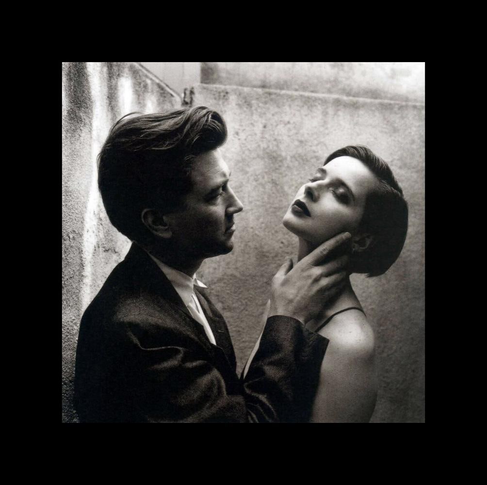 HELMUT NEWTON, David Lynch & Isabella Roseline, LA, 1988: Photographer: Helmut Newton (Germany, 1920 - 2004) - best known for his erotically charged highly stylized images, Helmut Newton was one of the most influential fashion photographers of all time. Titl