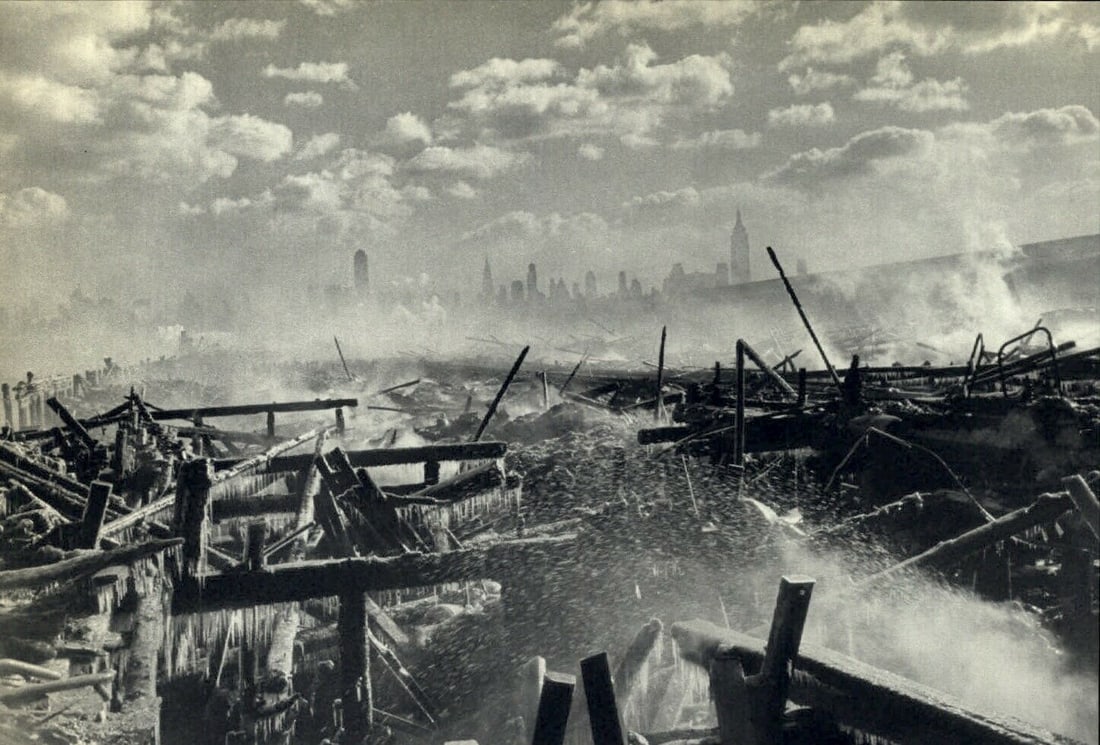 Henri Cartier Bresson, 1947 New York City Manhattan Fire Aftermath: Item Details Description Photographer: Henri Cartier-Bresson (French 1908 - 2004) - Internationally renowned photographic artist - widely considered the "father" of modern photojournalism. Subject/Tit