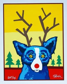 George Rodrigue, 'Blue Dog - Truly Rudy', Signed Limited Edition Silkscreen