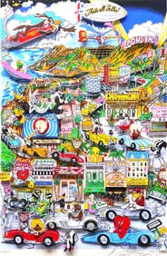 Charles Fazzino, 'Looneywood', Signed Limited Edition 3D Mixed Media Serigraph