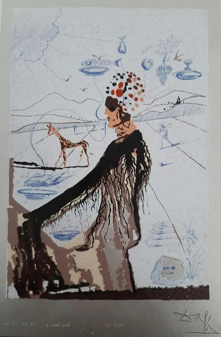 Salvador Dali, 'El Restauarador', from 'The Professions' Collection, Signed Limited Edition Screen (1 of 2)