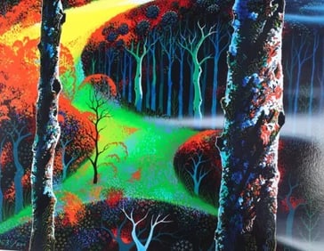 Eyvind Earle, 'A Touch of Autumn', Signed Limited Edition Serigraph