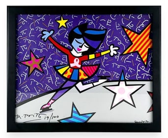 Romero Britto, 'Golden Moment Ice Skater' 2011, Signed & Numbered
